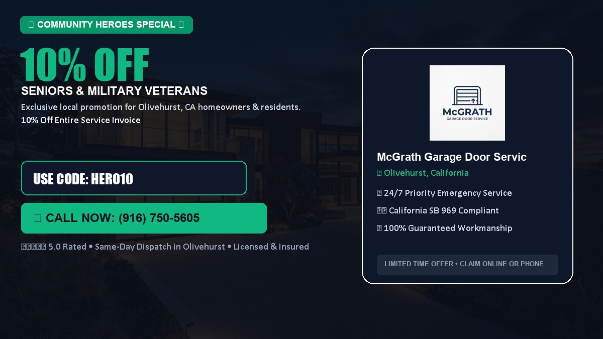 10% OFF Senior Citizens (65+) & Military / Veteran Community Discount in Olivehurst, CA